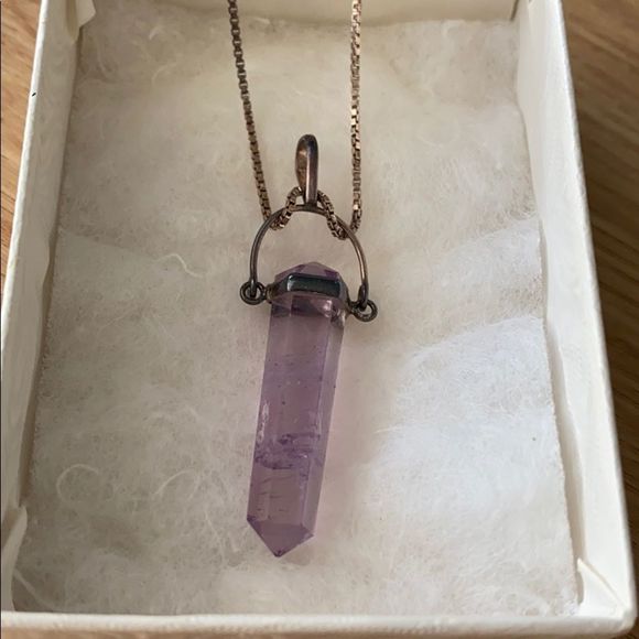 Amythest Vintage Necklace 20 inch - Picture 2 of 4